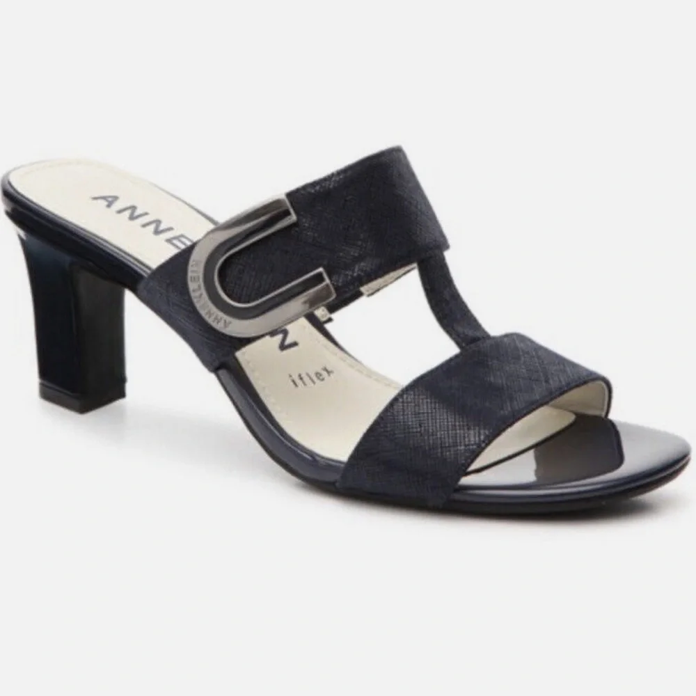 Gorgeous, Anne Klein iFlex Women Leather Strap Nala Heels Shoes ❤️ - Picture 3 of 7